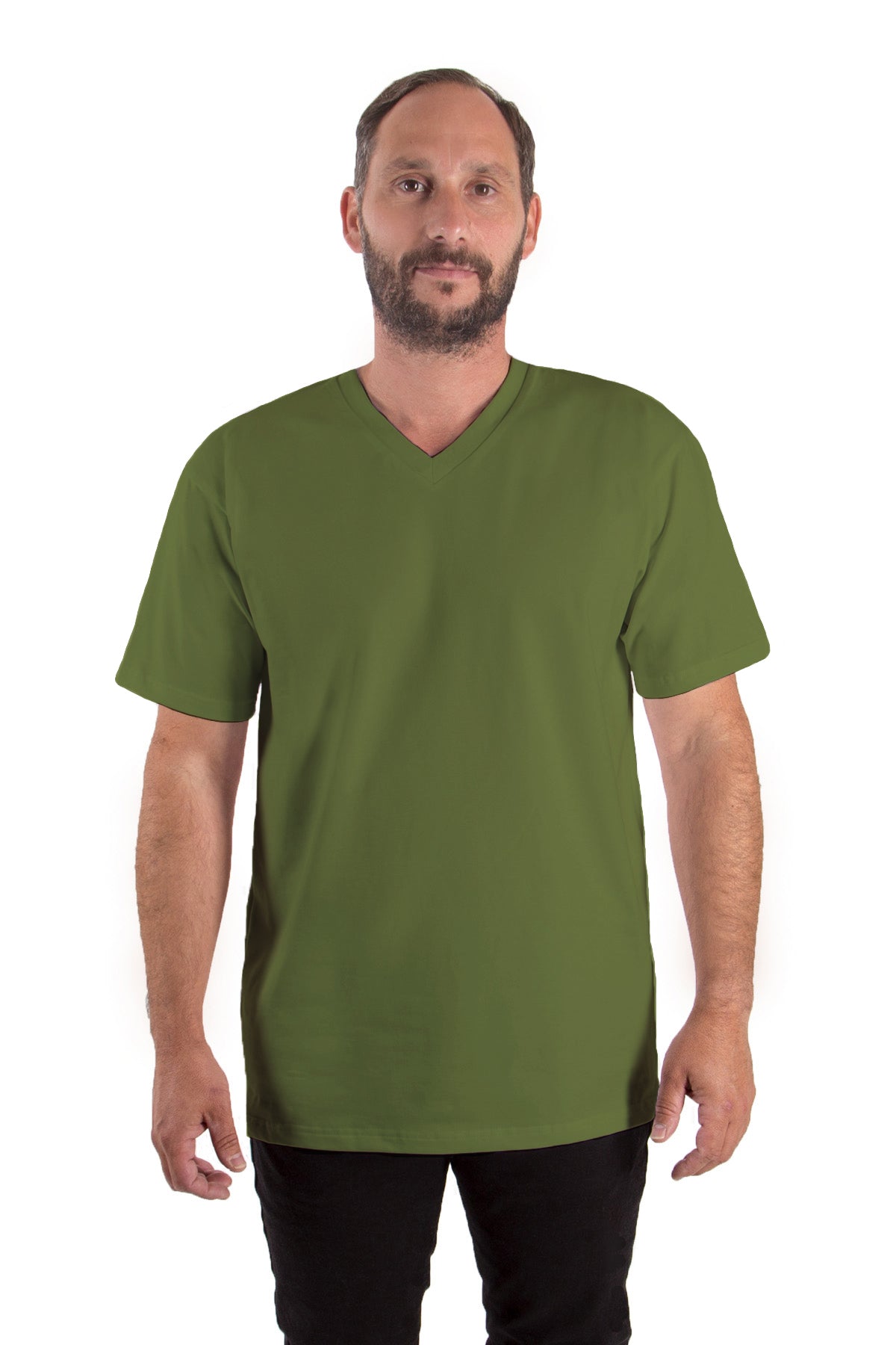T-Shirt V-Neck (10er-Pack) - olive