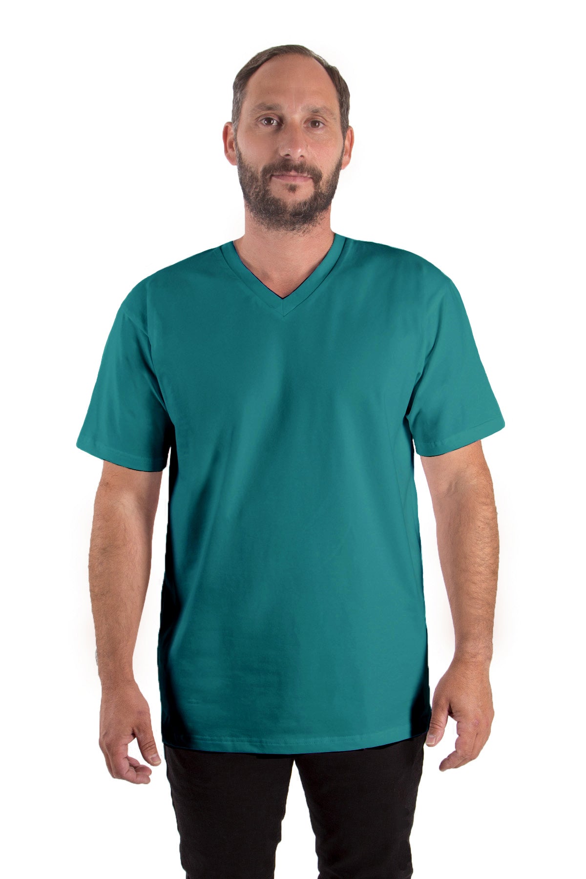 T-Shirt V-Neck (10er-Pack) - petrol