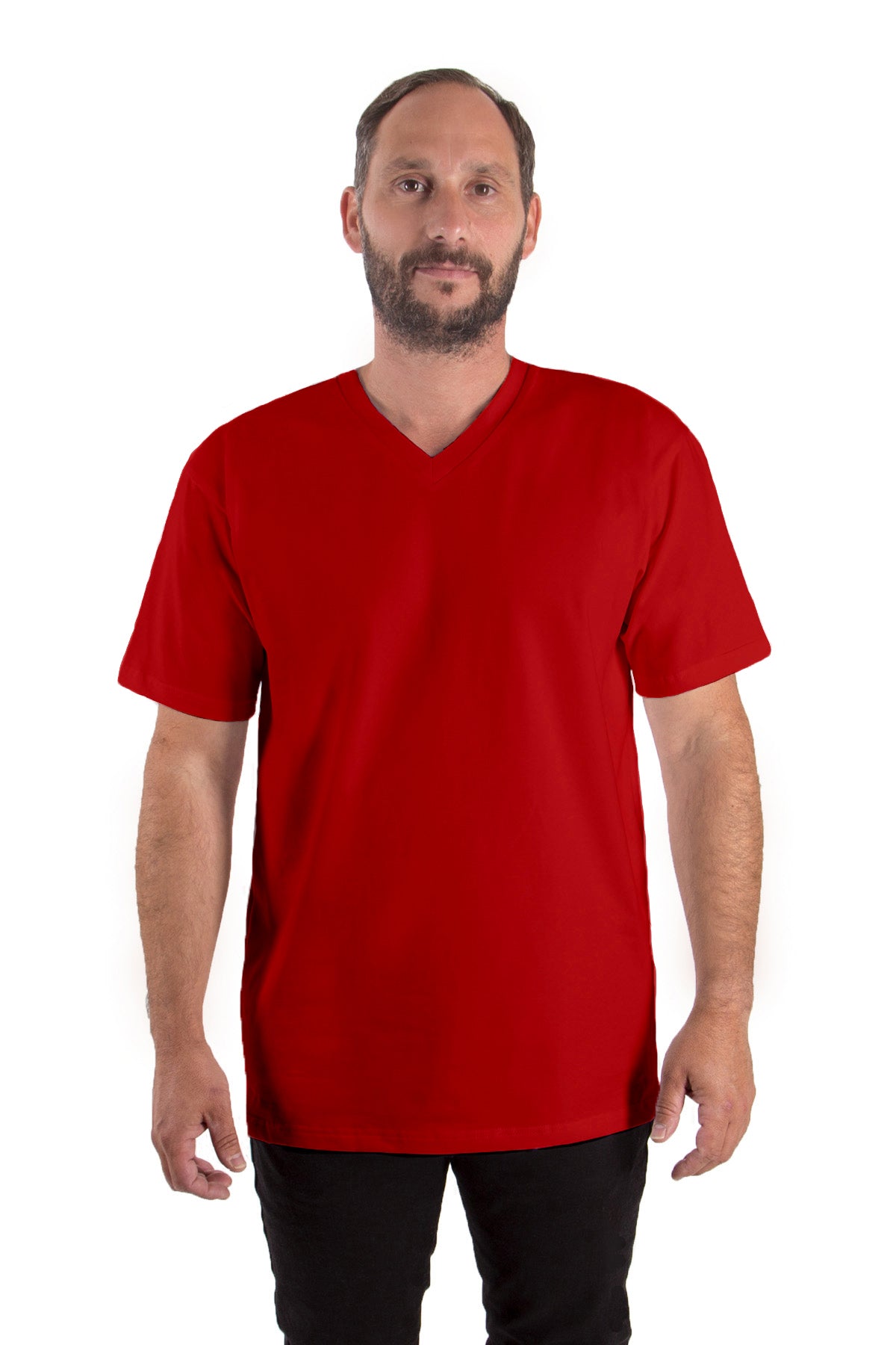 T-Shirt V-Neck (10er-Pack) - darkred
